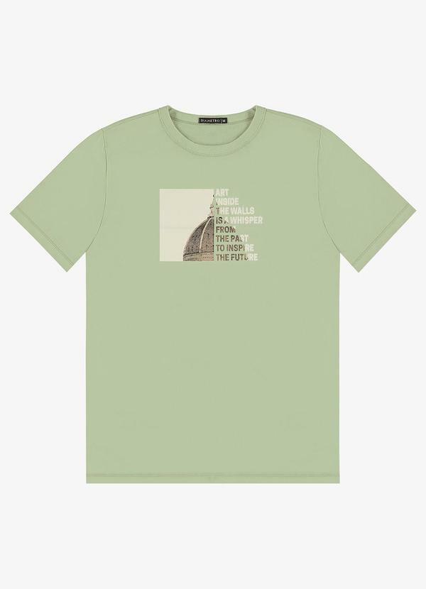 Camiseta Masculina em Meia Malha Verde