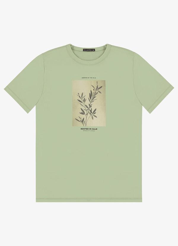 Camiseta Masculina em Meia Malha Verde