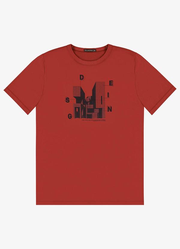 Camiseta Masculina em Meia Malha Vermelho