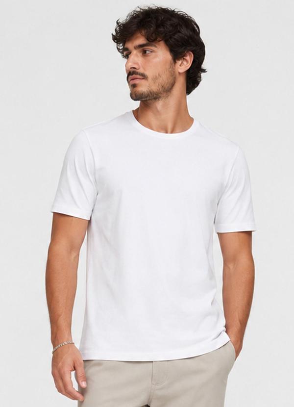 Camiseta Masculina Malha Pique Branco