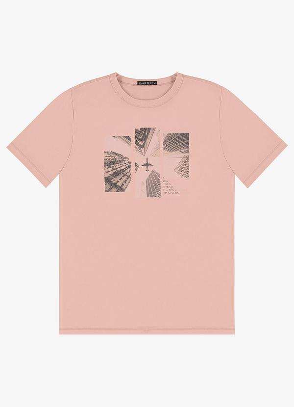 Camiseta Masculina Manga Curta Rosa