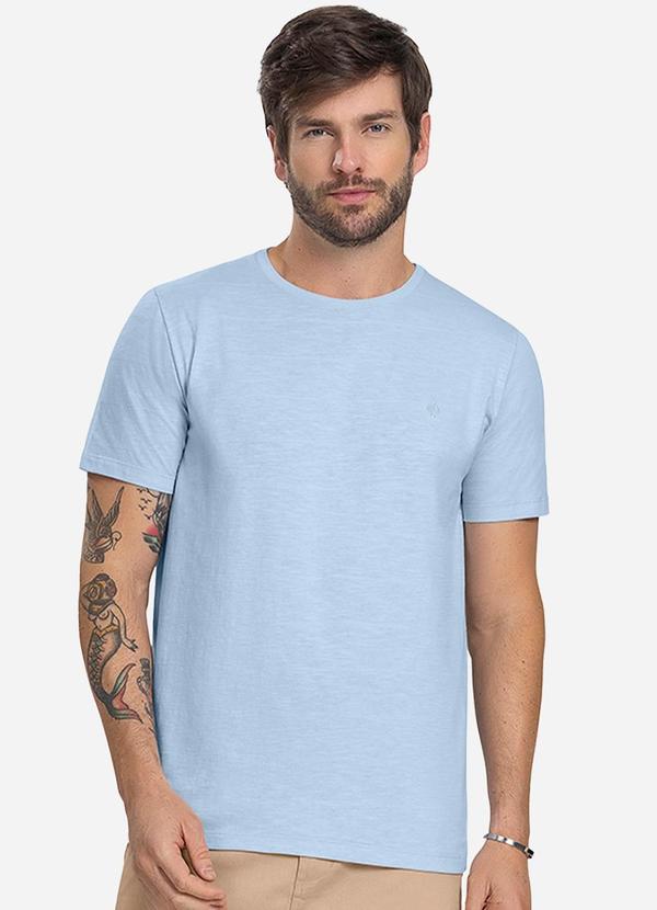 Camiseta Masculina Meia Malha Azul