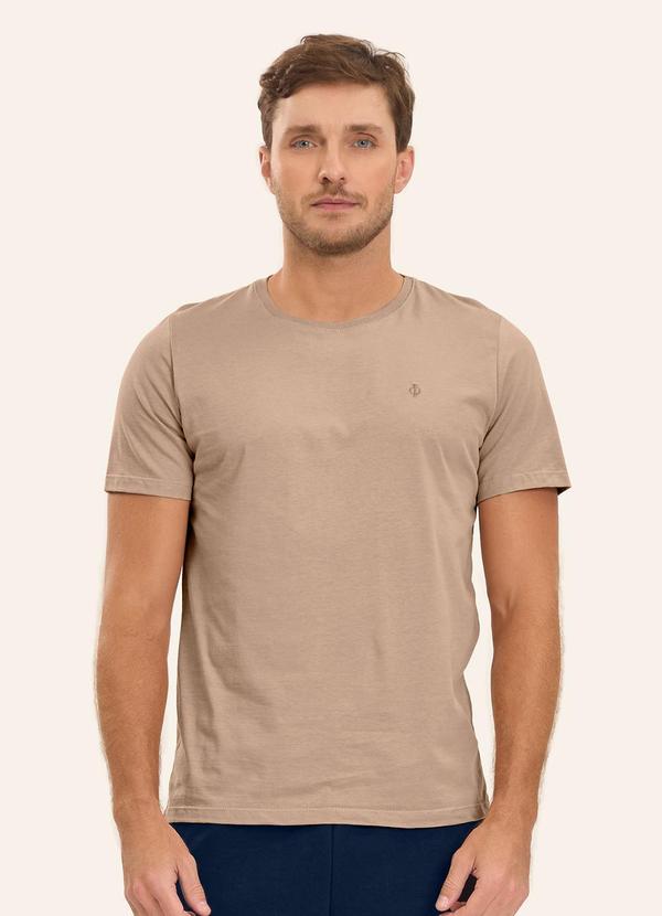 Camiseta Masculina Meia Malha Marrom