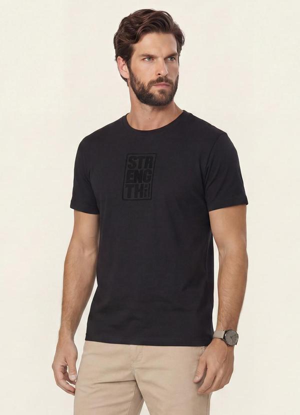 Camiseta Masculina Meia Malha Preto