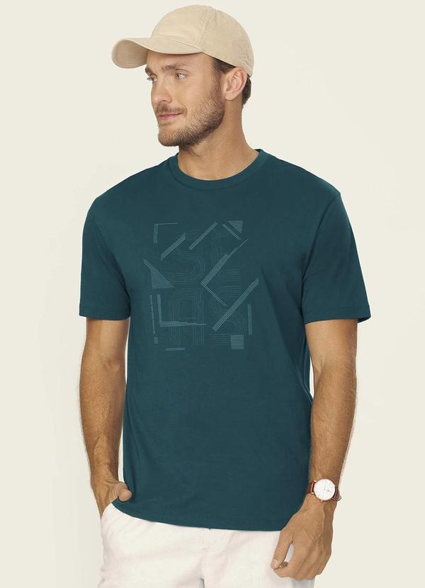 Camiseta Masculina Meia Malha Verde