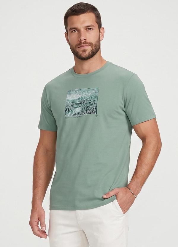 Camiseta Masculina Meia Malha Verde