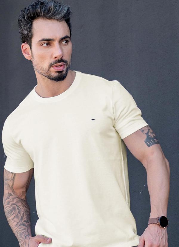Camiseta Masculina Pima Off White