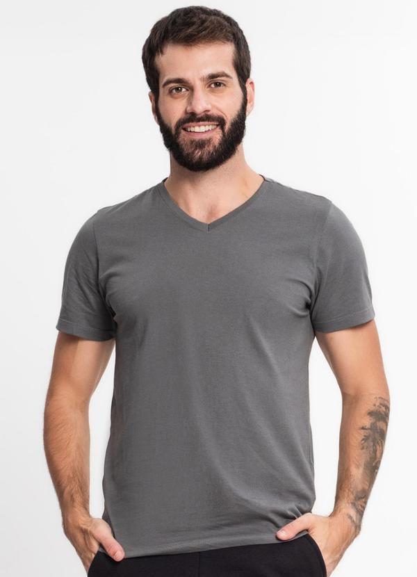 Camiseta Meia Malha Básica Kohmar Cinza