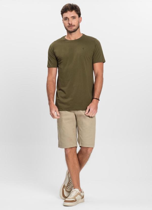 Camiseta Meia Malha Masculina Verde