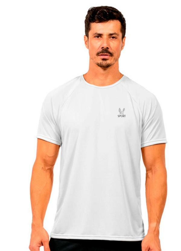 Camiseta Meia Manga Masculina Branco