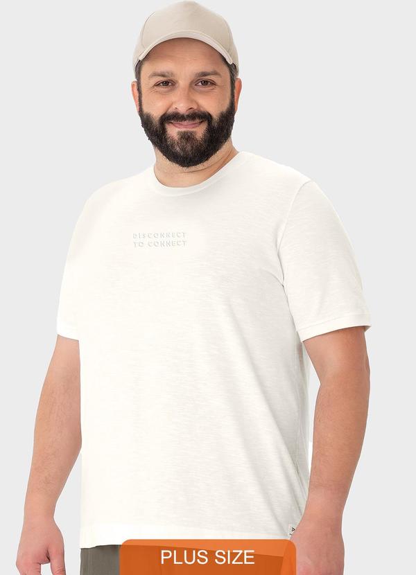 Camiseta Off White Bordada em Malha Flame