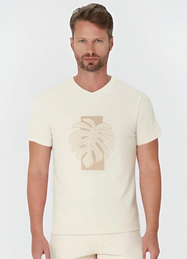 Camiseta Off White Slim Tropical em Flame