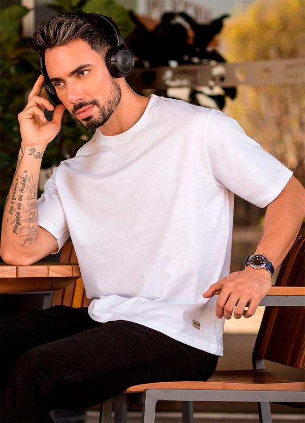 Camiseta Over Pima Basic Masculina Branco