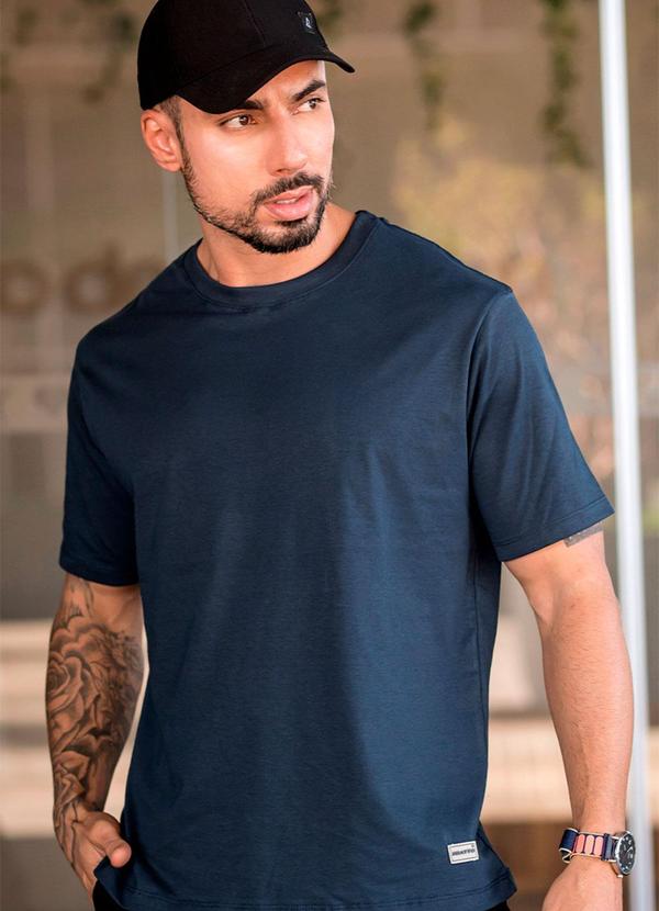 Camiseta Over Pima Basic Masculina Marinho