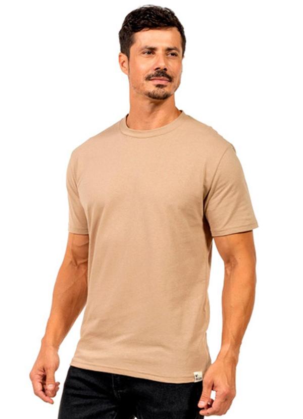Camiseta Piquet Masculina Bege