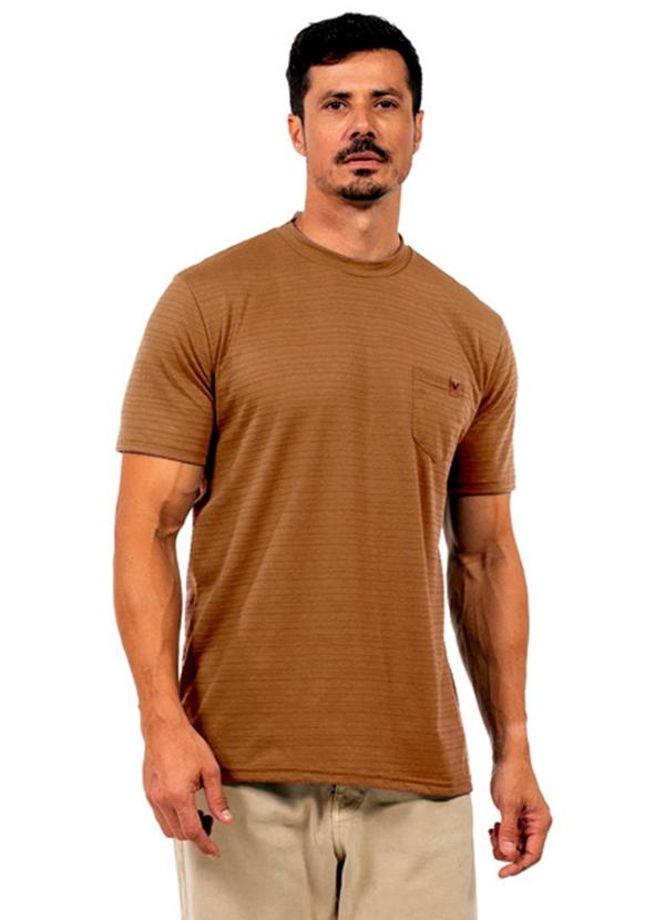 Camiseta Piquet Masculina Marrom