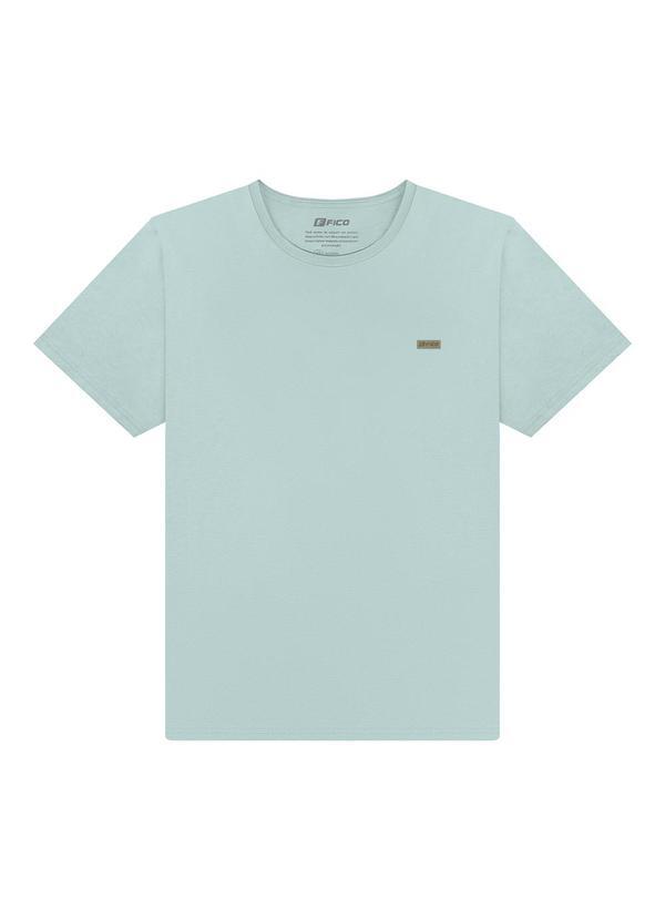 Camiseta Plus Size em Meia Malha de Algodão Azul
