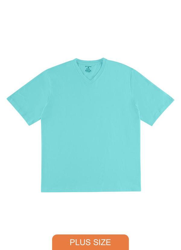 Camiseta Plus Size Masculina Azul