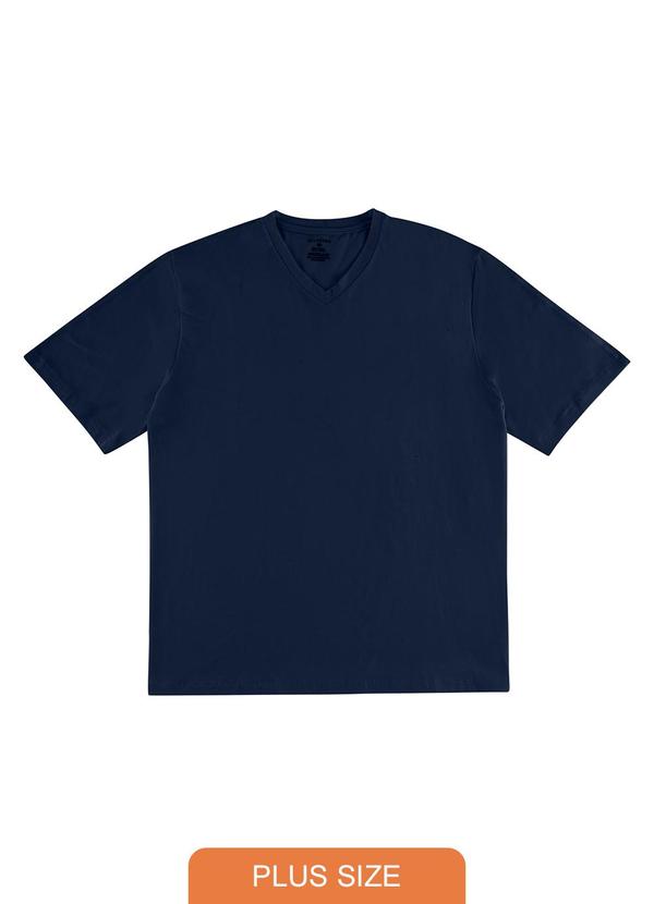 Camiseta Plus Size Masculina Azul