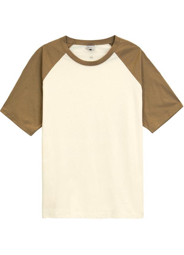 Camiseta Raglan em Malha Off White