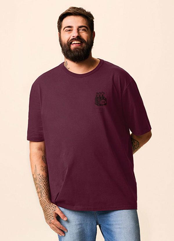 Camiseta Regular Beer Bordô