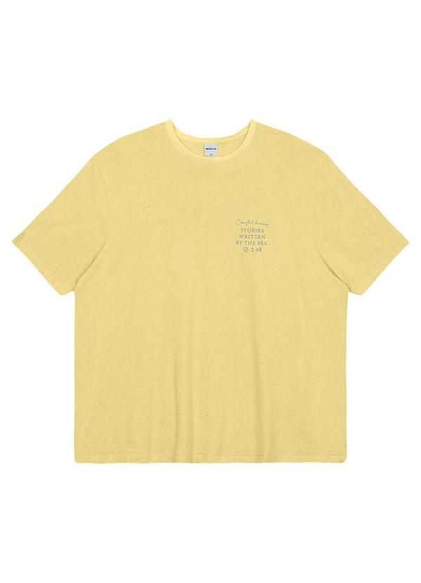 Camiseta Regular Coastal Dreams Amarelo Manteiga