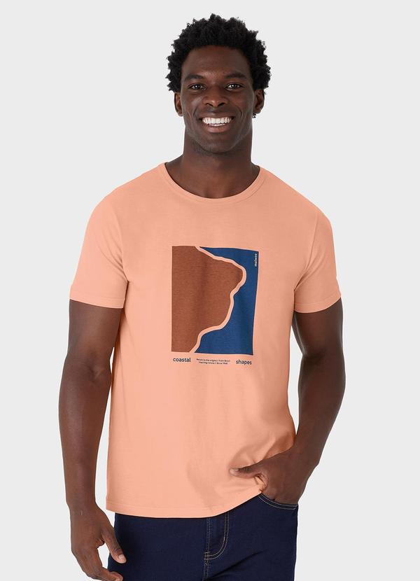 Vista 2 Camiseta Regular Coastline Laranja Malwee Malwee
