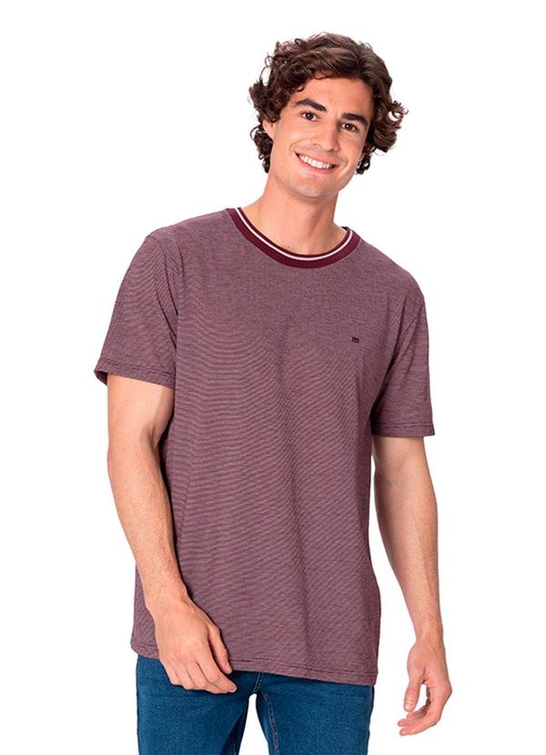 Camiseta Regular Fio a Fio Bordô