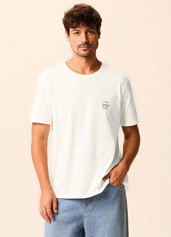 Camiseta Regular Legends On The Road Off White