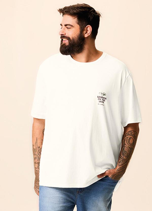 Camiseta Regular Legends On The Road Off White