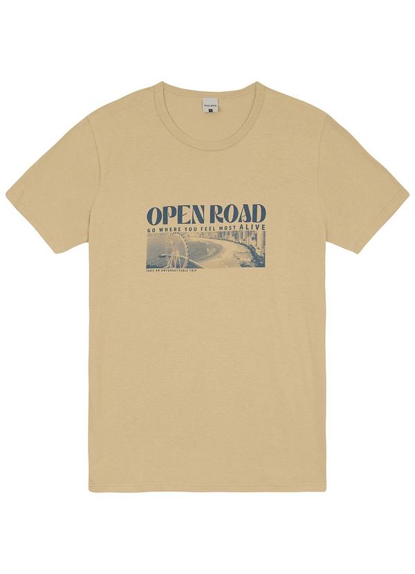 Vista 2 Camiseta Regular Open Road Areia Malwee Malwee