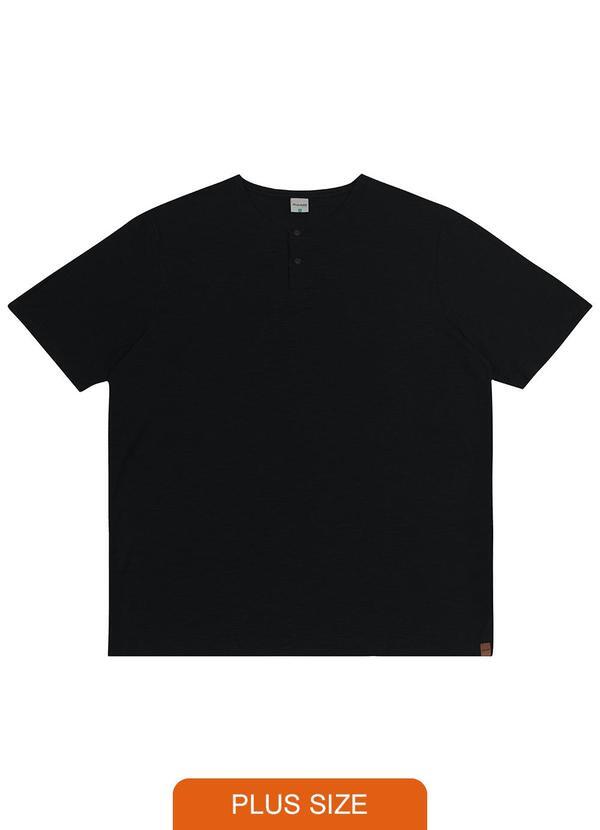 Camiseta Regular Rajada Plus Preto