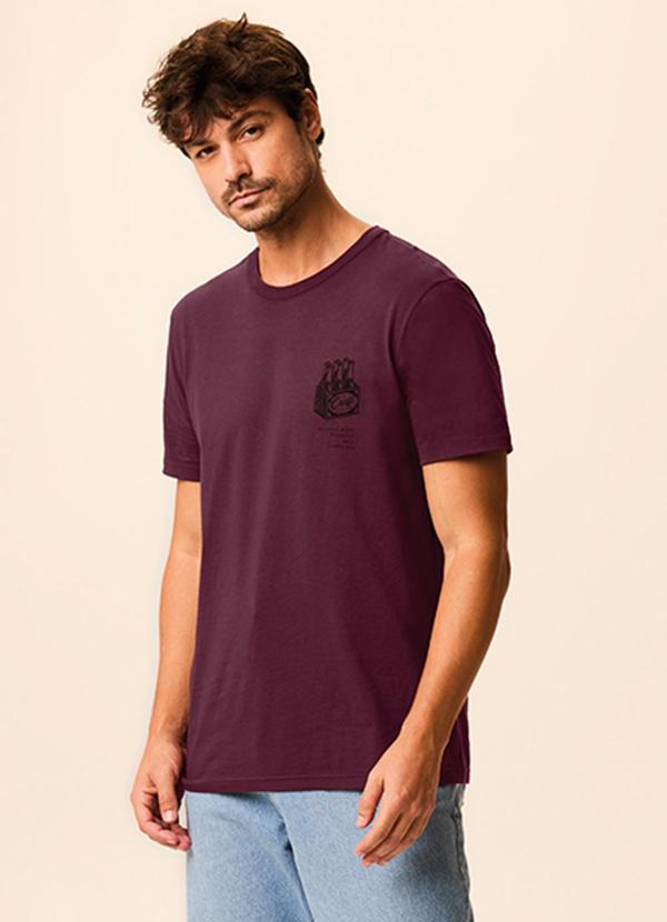 Camiseta Slim Beer Bordô