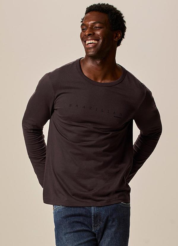 Camiseta Slim Brazilian Marrom Escuro
