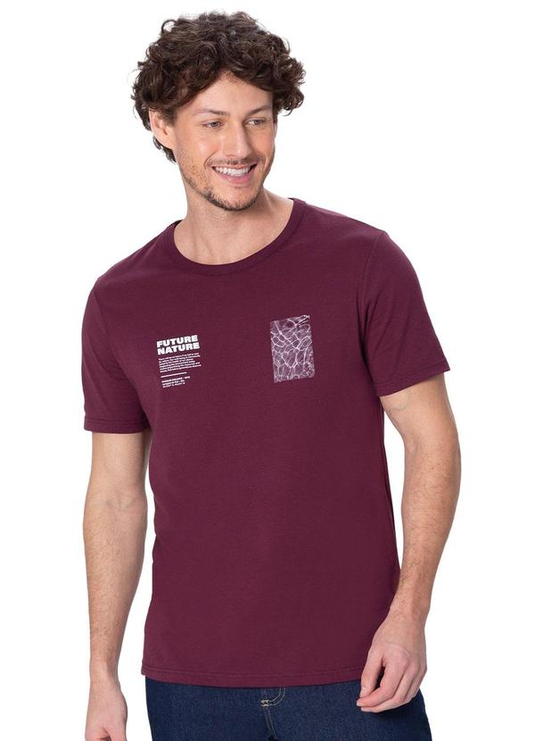 Camiseta Slim Future Nature Bordô