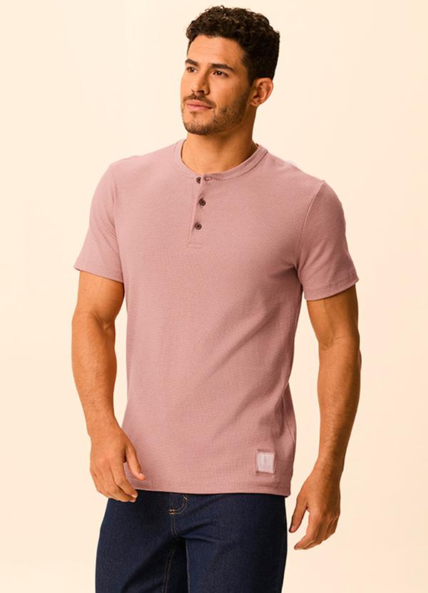 Camiseta Slim Linho Rosê