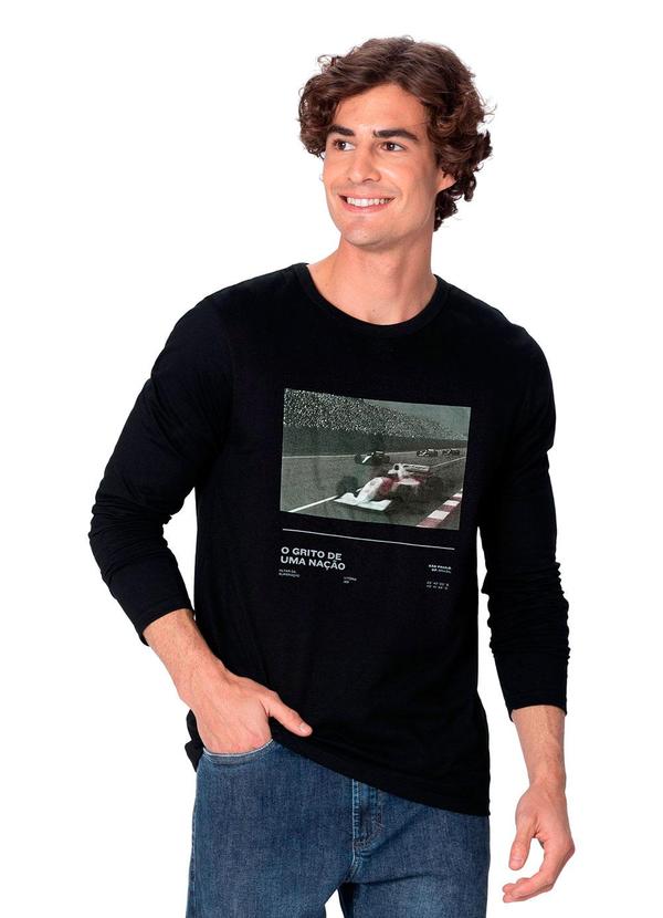 Camiseta Slim o Grito de Uma Nação Preto