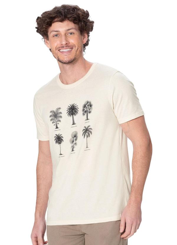 Camiseta Slim Palmeira Off White