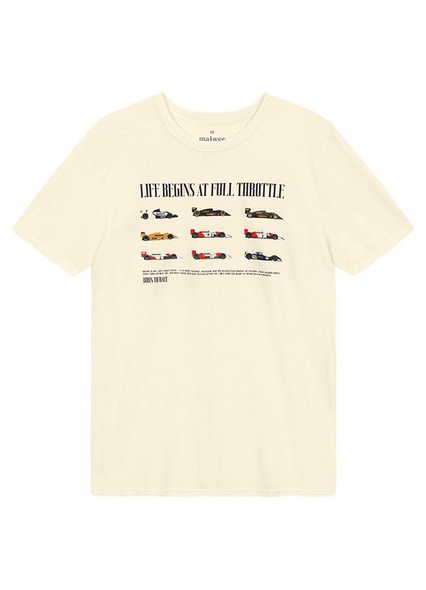 Camiseta Slim Racing Off White