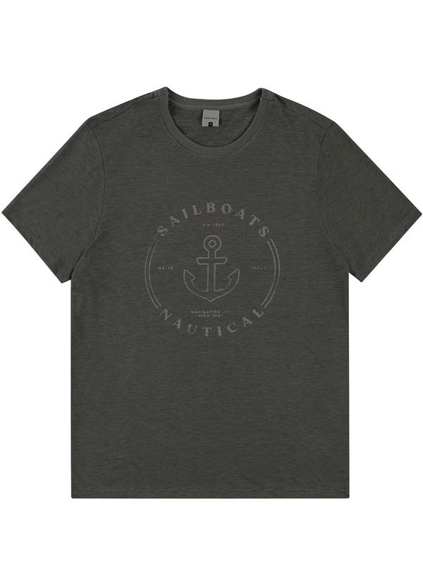 Camiseta Slim Sailboats Cinza Grafite