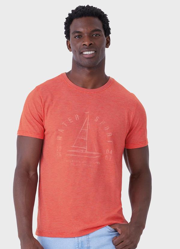 Camiseta Slim Sailboats Laranja