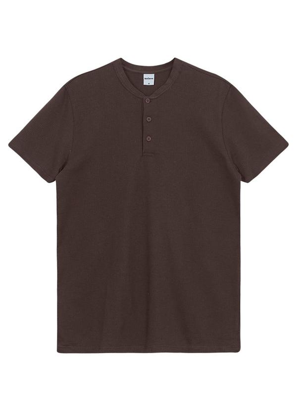Camiseta Slim Texturizada Café