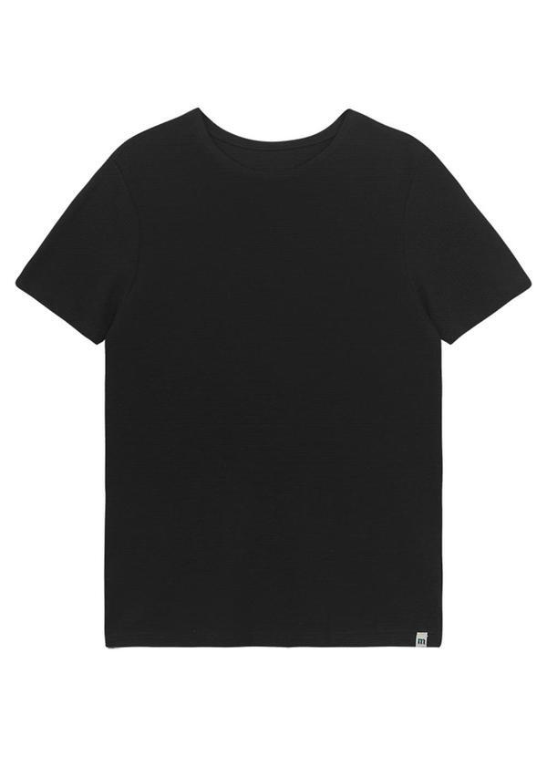 Camiseta Slim Texturizada Preto