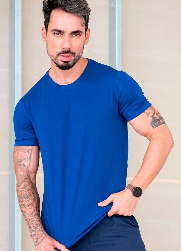 Camiseta Tech Modal Masculina Azul