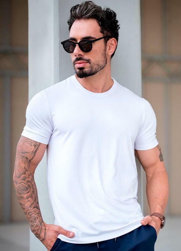 Camiseta Tech Modal Masculina Branco