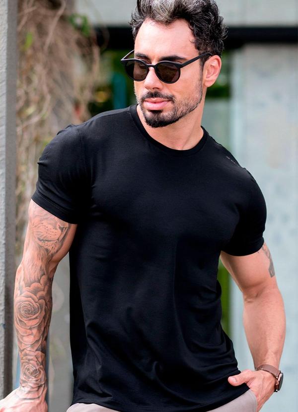 Camiseta Tech Modal Masculina Preto