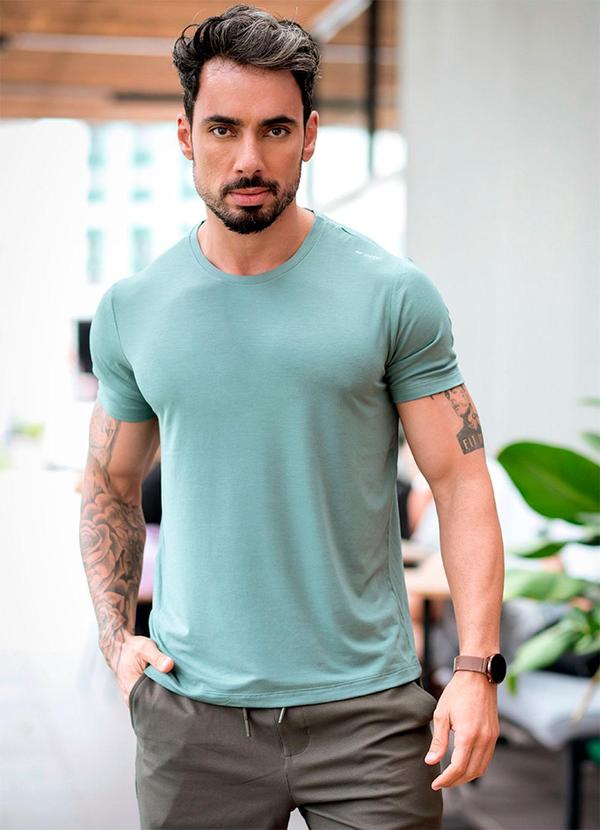 Camiseta Tech Modal Masculina Verde