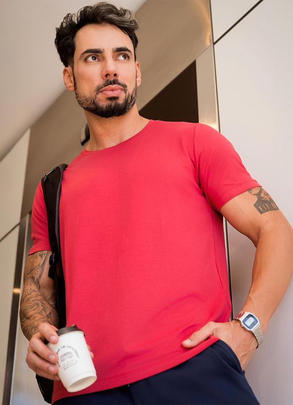 Camiseta Tech Visco Masculina Vermelho
