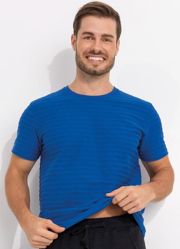 Camiseta Canelada Azul