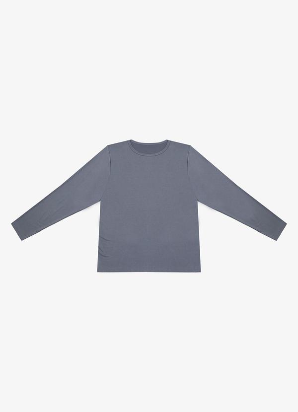Blusa Térmica Masculina Plus Proteção Uv Cinza